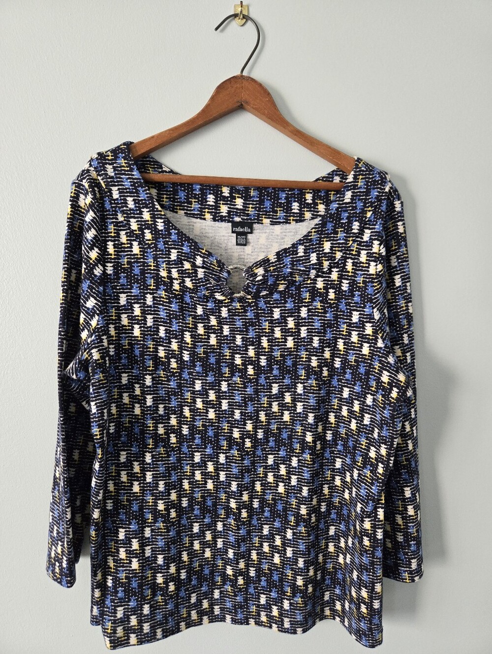 Rafaella Scoop / Portrait Top Silver Ring Embellishment 100% cotton XL